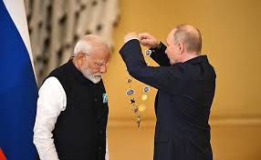 Modi receives Order of St. Andrew the Apostle